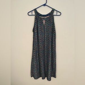 Geometric Rainbow Tank Top Dress